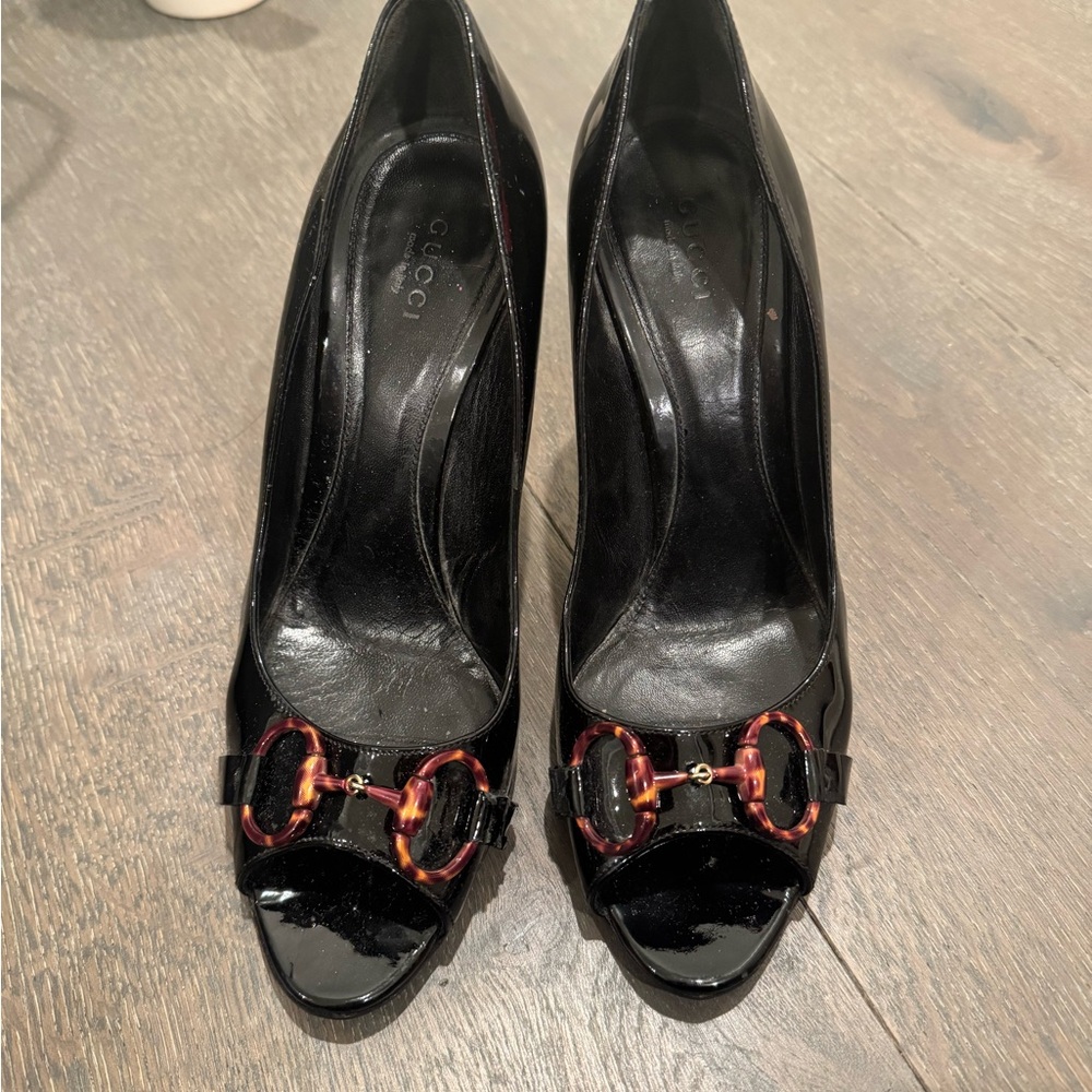 Gucci Black and Brown Women's Heels